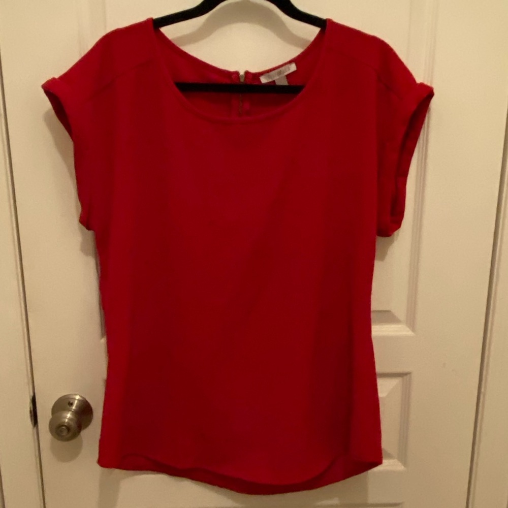 Red shirt sleeve Top